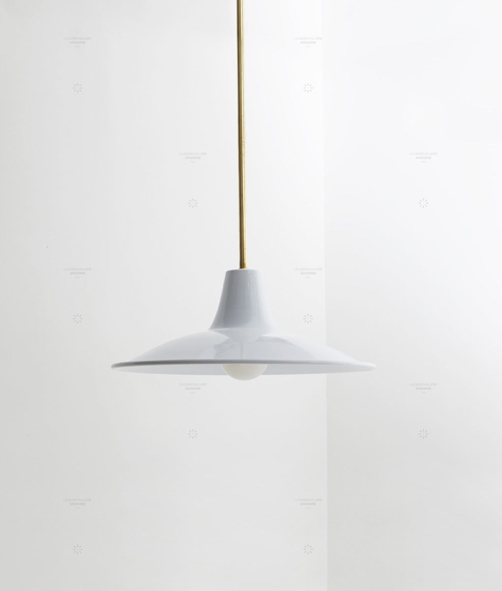 Lustre "Élémentaire" laiton, blanc, petit