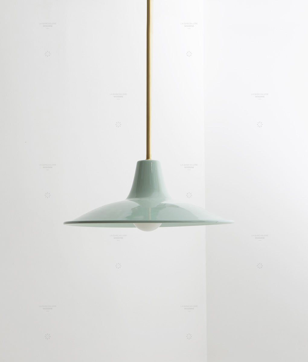 Lustre "Élémentaire" laiton, vert pastel, moyen