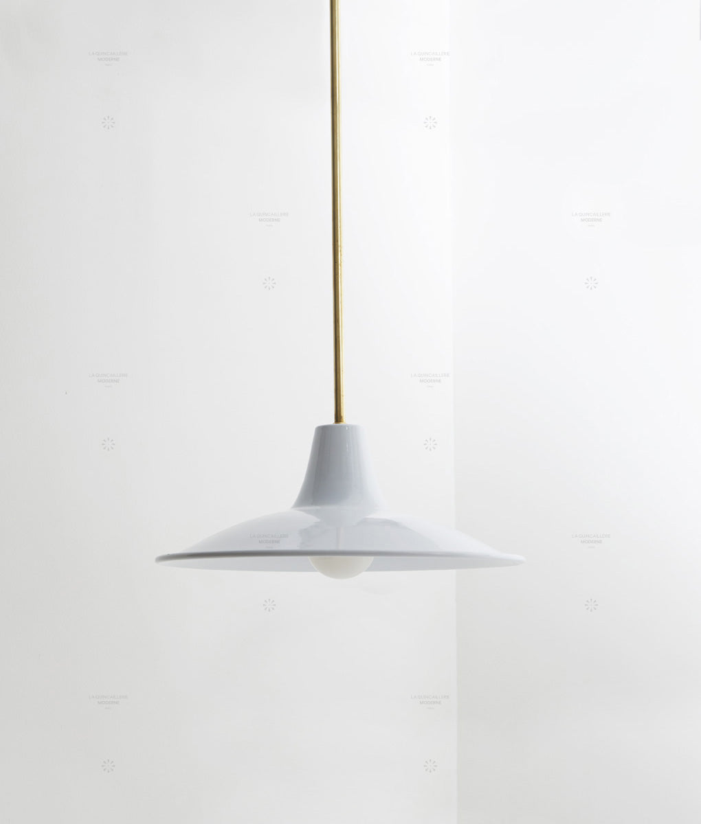 Lustre "Élémentaire" laiton, blanc, grand