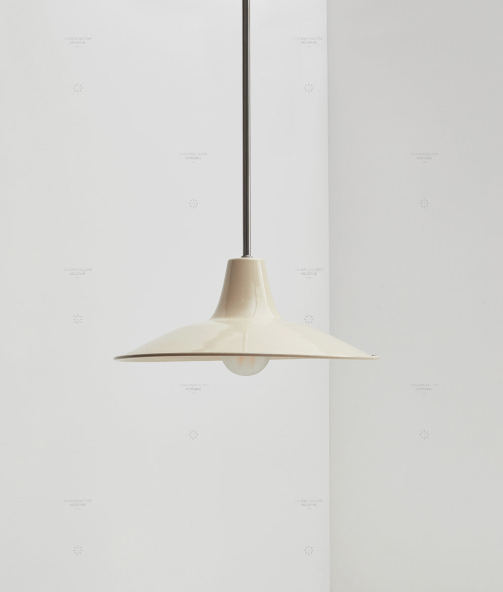 Lustre "Élémentaire" métal, crème, moyen