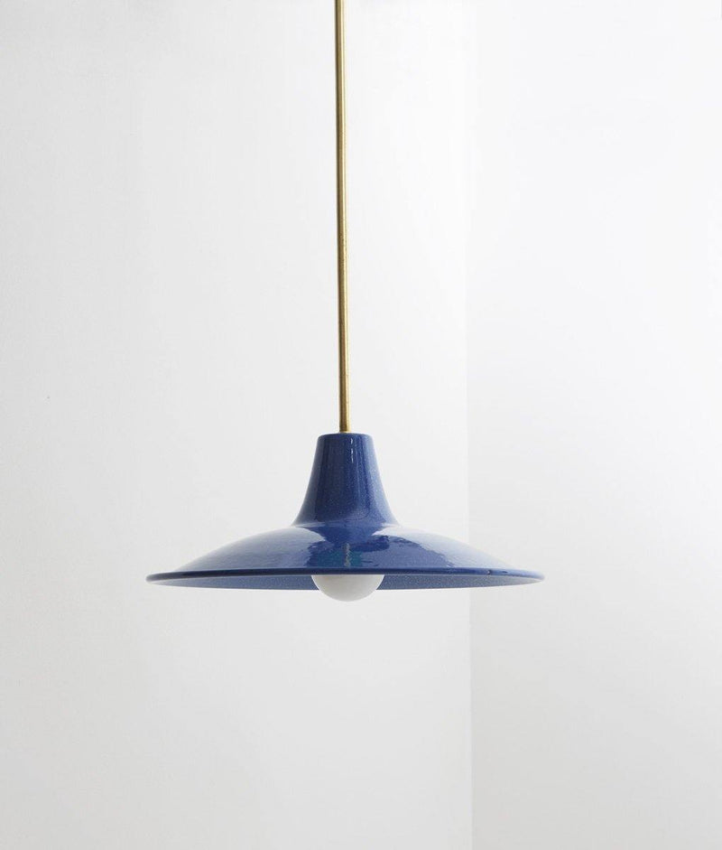 Lustre "Élémentaire" laiton, bleu nuit étoilé, grand