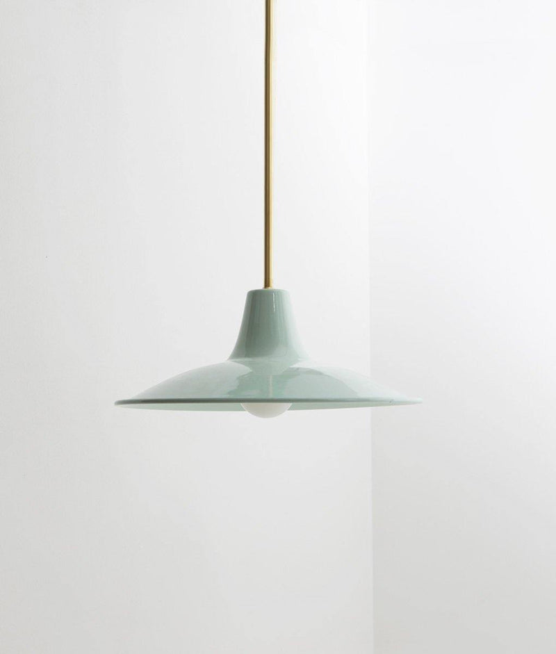Lustre "Élémentaire" laiton, vert pastel, moyen