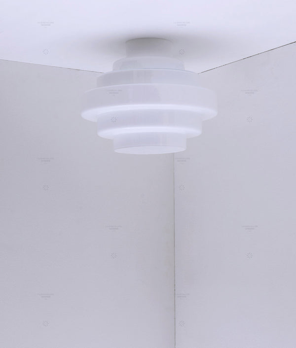 La Quincaillerie moderne - Plafonnier "En cascade", blanc opaline blanche