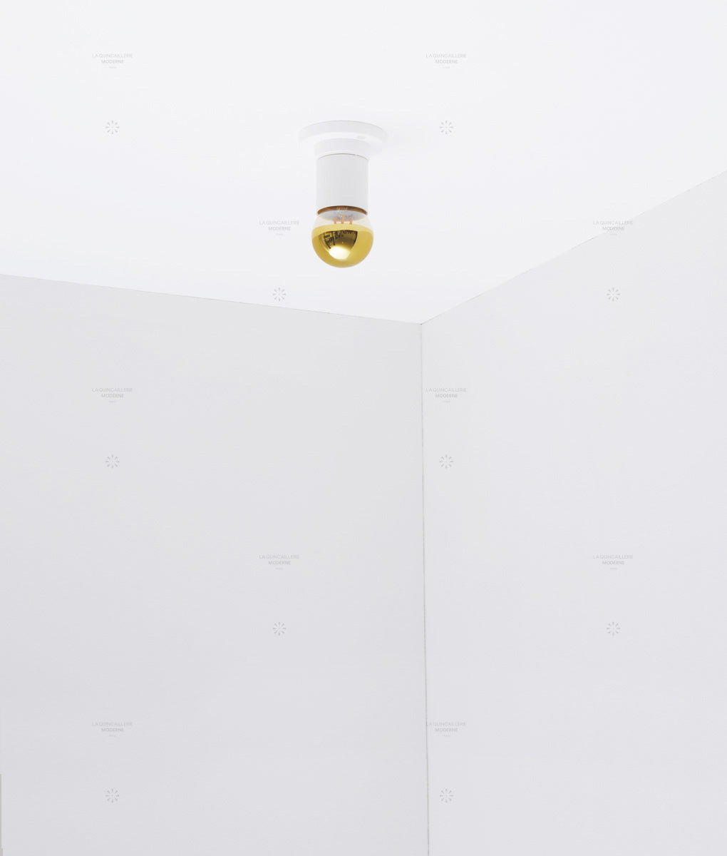 Porte-ampoule tube blanc