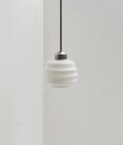 Suspension "Bistro", verrerie "Plissé" satinée - La Quincaillerie moderne