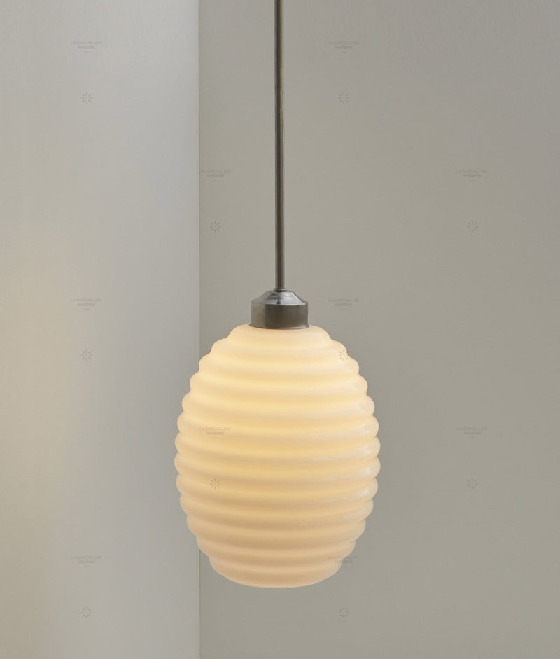 Suspension "Bistro", verrerie "Anneaux III" satinée, modèle moyen