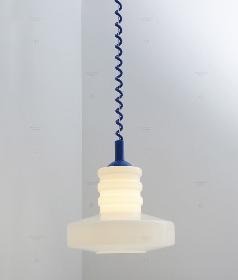 Suspension monte et baisse "Coup de fil", modèle I, câble bleu majorelle
