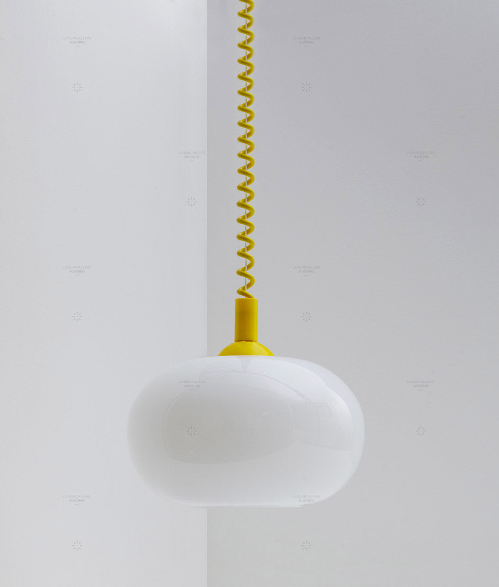 Suspension monte et baisse "Coup de fil", modèle IV, câble jaune vif