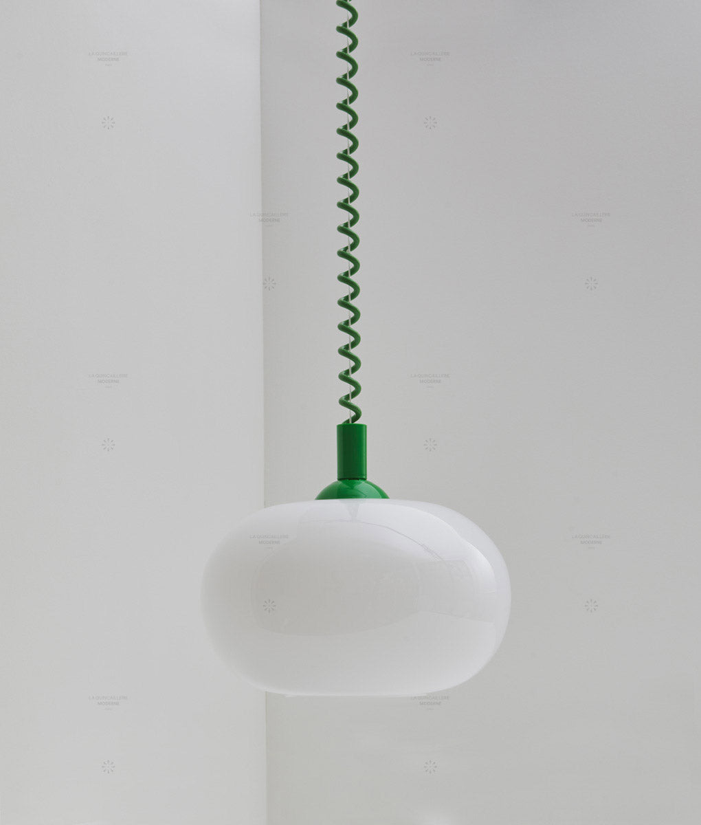 Suspension monte et baisse "Coup de fil", modèle IV, câble vert vif