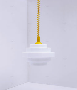 Suspension monte et baisse "Coup de fil", modèle V, câble jaune vif