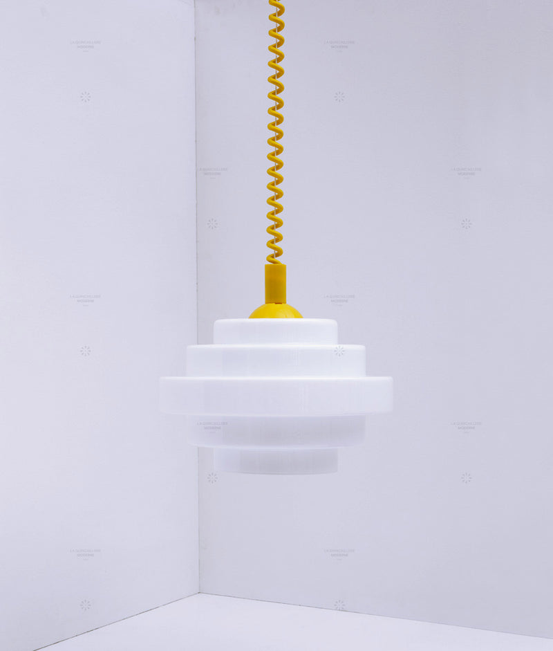 Suspension monte et baisse "Coup de fil", modèle V, câble jaune vif