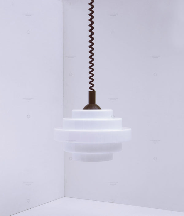 Suspension monte et baisse "Coup de fil", modèle V, câble marron