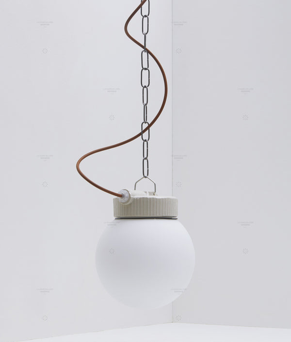 Suspension "Grège", câble marron - La Quincaillerie moderne