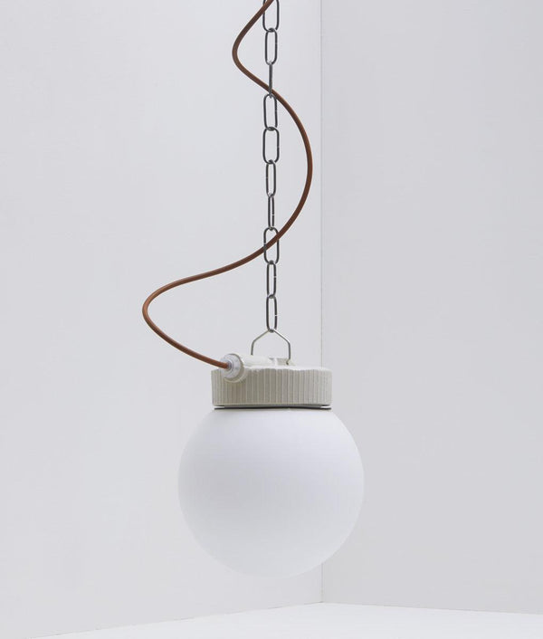 Suspension "Grège", câble marron - La Quincaillerie moderne