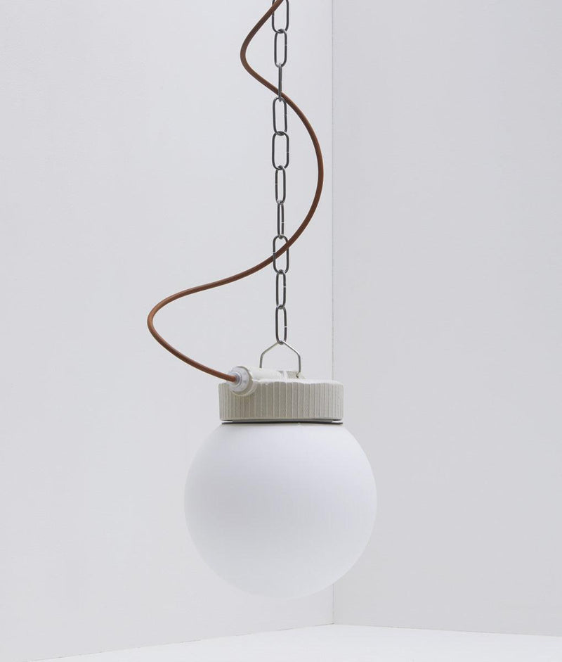 Suspension "Grège", câble marron - La Quincaillerie moderne