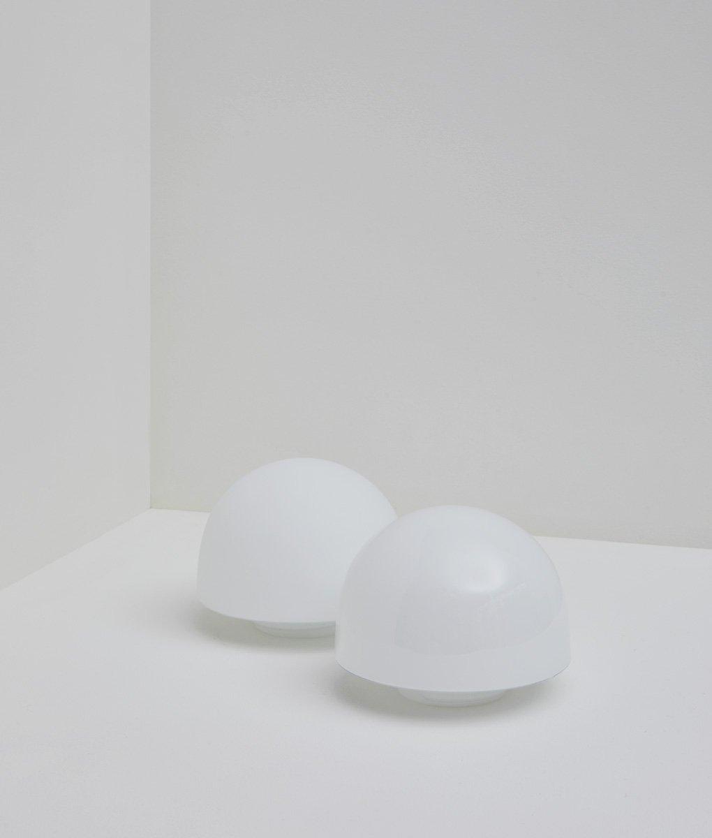 Verrerie champignon à visser en opaline, filetage ø 84,5 mm - La Quincaillerie moderne