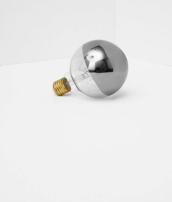 Ampoule globe E27 à calotte argentée haute, grand modèle LED