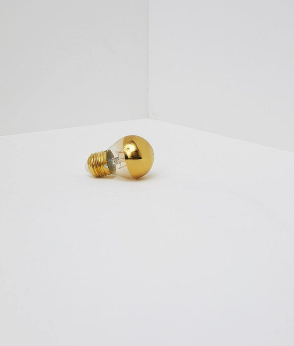 Ampoule globe E27 à calotte dorée haute, petit modèle LED