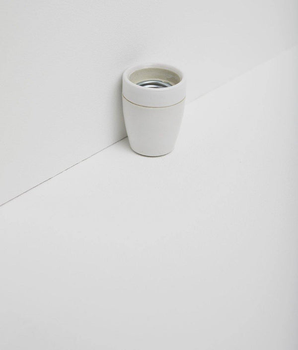 Douille en porcelaine blanche, E27 (culot standard)