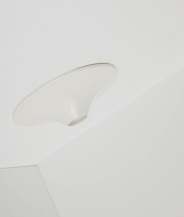 Porte-ampoule disque blanc, grand modèle