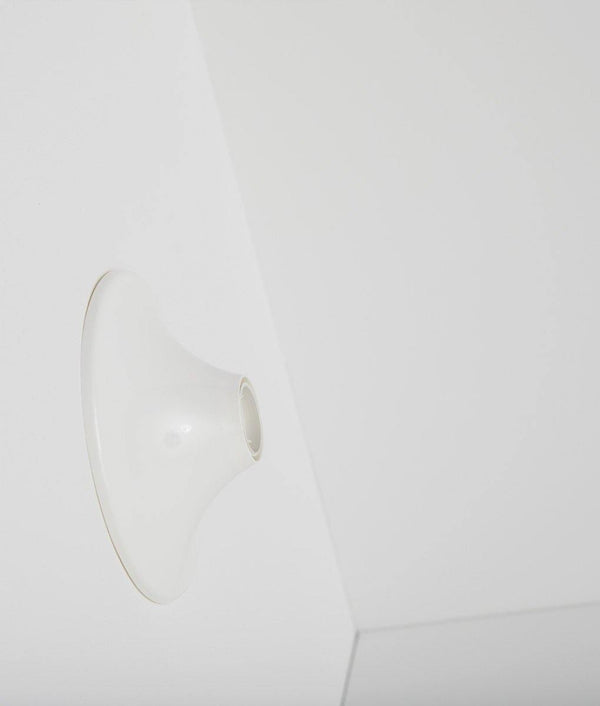 Porte-ampoule disque blanc, petit modèle