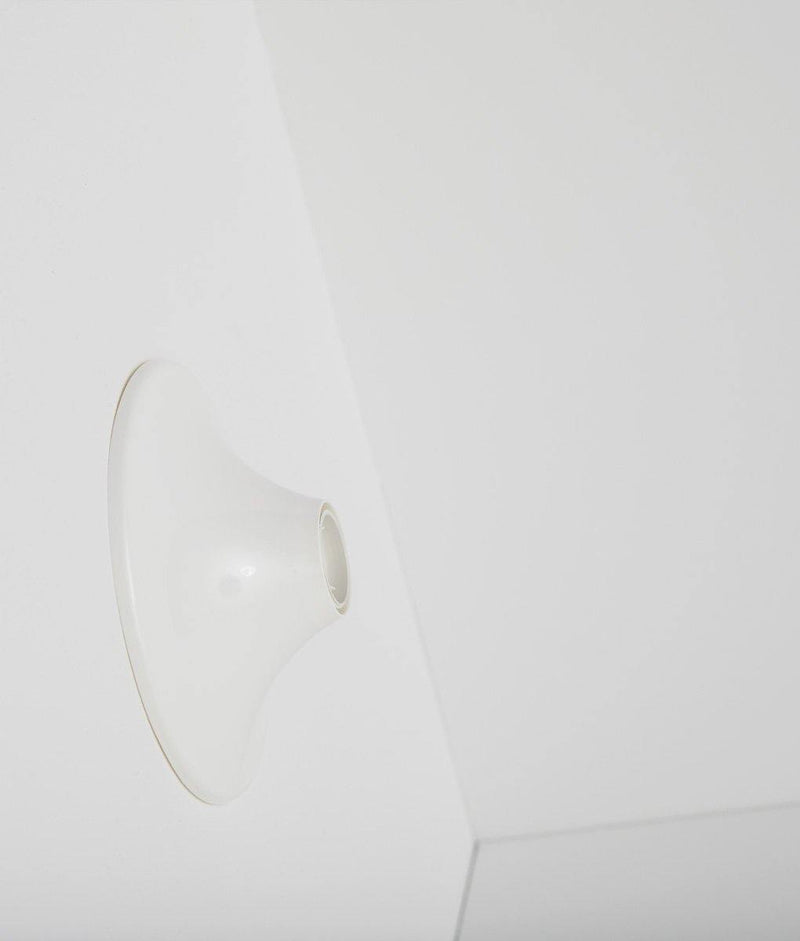 Porte-ampoule disque blanc, petit modèle