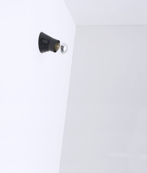 Porte ampoule noir incliné ampoule argentée- La Quincaillerie moderne