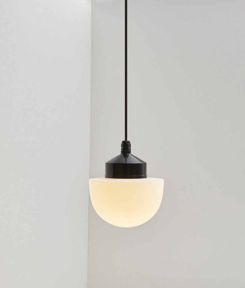 Suspension "Bauhaus", verrerie champignon mate